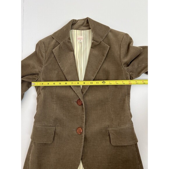 Lauren Moffatt Corduroy Elbow Patch Blazer Jacket S Cotton Made in USA Western - Picture 6 of 13